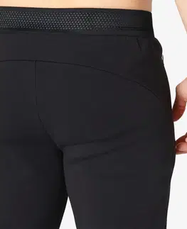 nohavice Pánske nohavice 500 Slim na džoging a fitnes čierne