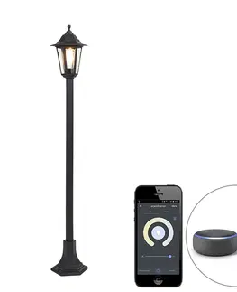 Vonkajsie osvetlenie Smart lampáš čierny 122 cm vrátane Wifi ST64 - New Haven