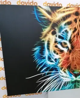 Obrazy zvierat Obraz hlava tigra v abstraktnom prevedení