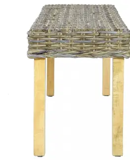 Lavice a stoličky Lavice kubu ratan / mangovník Dekorhome Prírodná