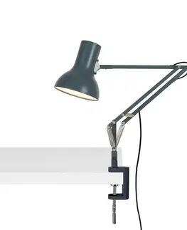 Stolové lampy s klipom Anglepoise Anglepoise Type 75 Mini upínacia lampa sivá