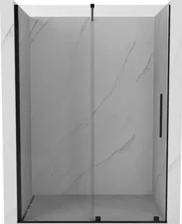 Sprchovacie kúty MEXEN/S - Velár posuvné sprchové dvere 130, transparent, čierna 871-130-000-01-70