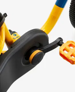 bicykle Detský bicykel s odrážadlom 2v1 Discover 500 3 až 5 rokov 14-palcový žltý