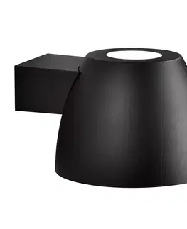 Vonkajšie nástenné svietidlá Nordlux Vonkajšie nástenné svietidlo Bell hliník v čiernej