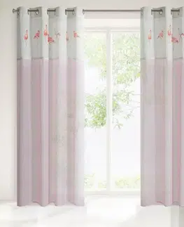 Závesy do spálne Záves FLAMINGO 140x250 na priechodkách 327136 EUROFIRANY