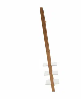 Vešiaky Vešiak s policami, biela/bambus, MARIKE TYP 1