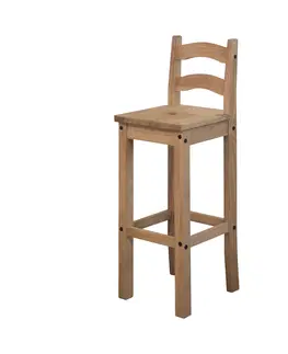 Jedálenské stoličky Barová stolička CORONA 2 vosk 1628