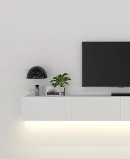 TV stolíky DOMEL TV stolík, biely s LED