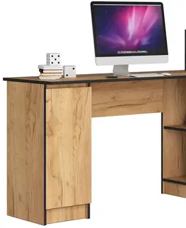 Písacie stoly Dizajnový písací stôl ROMAN155P, dub Craft