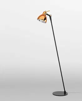 Stojacie lampy Rotaliana Rotaliana Luxy F0 Glam stojacia lampa čierna/meď