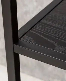 Regály a poličky LuxD Dizajnový regál Maille 185 x 135 cm čierny jaseň
