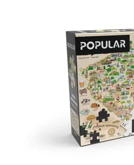 Hračky puzzle POPULAR - Puzzle - Mapa Českej republiky, 160 ks