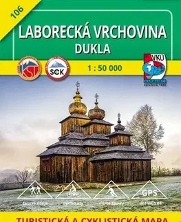 Turistika, skaly Laborecká vrchovina - Dukla - TM 106 - 1: 50 000