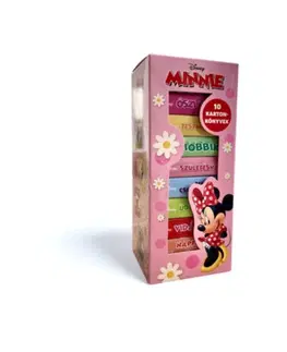 Leporelá, krabičky, puzzle knihy Disney Minnie - 10 kartonkönyv - 10 db lapozó díszdobozban