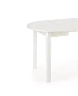 Jedálenské stoly HALMAR Ringo okrúhly rozkladací jedálenský stôl biela