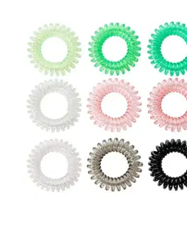 Ostatné príslušenstvo pre cvičenie BeastPink Set špirálových gumičiek do vlasov Green mix