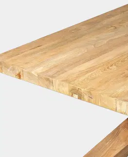 Stolčeky DEOKORK Záhradný teakový masívny stôl SPIDER RECYCLE (rôzne dĺžky) 200x100 cm
