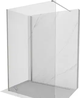 Sprchové dvere MEXEN/S - Kioto Sprchová zástena WALK-IN 140 x 100 cm, transparent, nikel kefovaná 800-140-212-97-00-100