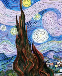 Samolepiace tapety Samolepiaca tapeta Hviezdna noc - Vincent van Gogh