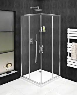 Sprchovacie kúty GELCO - SIGMA SIMPLY sprchové dvere posuvné pre rohový vstup 800 mm, číre sklo GS2180