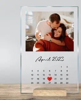 Tabuľky s venovaním (darčeky) Kalendár na skle, významný dátum s fotkou