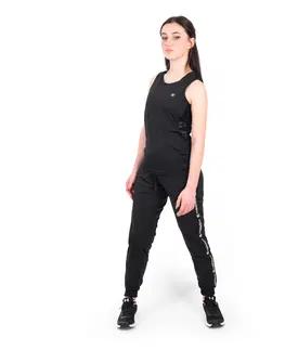 Dámske klasické nohavice Tepláky inSPORTline Comfyday Woman štandardná - čierna - M