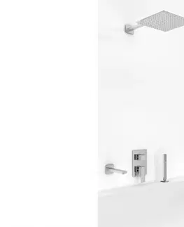 Kúpeľňa KOHLMAN  - Vaňový set so 40cm dažďovou sprchou, ručnou sprchou a vaňovým výtokom QW211HQ40-007