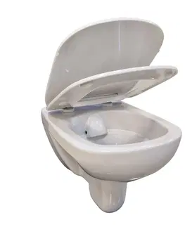 Záchody GEBERIT KOMBIFIXBasic vr. bieleho  tlačidla DELTA 50 + WC bez oplachového kruhu Edge + SEDADLO 110.100.00.1 50BI EG1