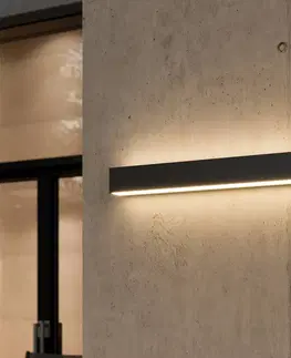 Vonkajšie nástenné svietidlá Lucande Lucande Lengo nástenné LED svetlo 50cm grafit 2-pl
