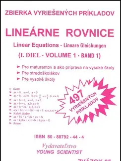 Matematika, logika Lineárne rovnice I.diel zväzok25 - RNDr. Marián Olejár
