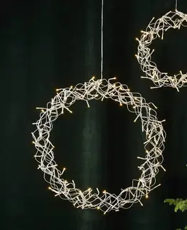 Vianočné osvetlenie do okien STAR TRADING LED veniec Curly, teplá biela, Ø 50 cm