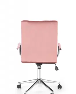 Kancelárske stoličky Kancelárska stolička GONZO 4 Halmar Svetlo ružová