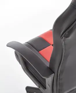 Kancelárske stoličky HALMAR Storm detská stolička na kolieskach čierna / červená