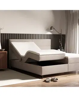 Elektrické polohovacie Elektrická polohovacia boxspringová posteľ BONNIE 180 x 200 cm