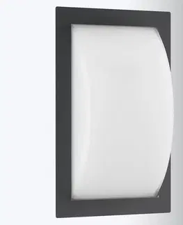 Vonkajšie nástenné svietidlá LCD Ivett LED vonkajšie nástenné svietidlo v grafitovej farbe