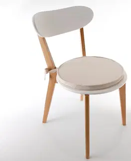 Poťahy na stoličky Okrúhle sedáky na stoličky, jednofarebné plátno