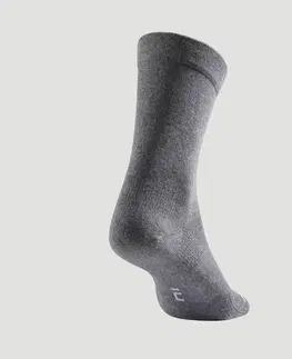 bedminton Športové ponožky RS 160 vysoké 3 páry sivé