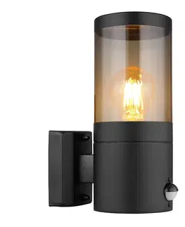 Vonkajšie moderné svietidlá Nástenná lampa Xeloo 32014BSS 60W Čierna S K1