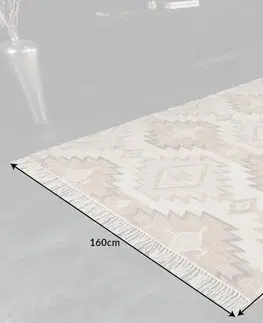 Koberce LuxD Dizajnový koberec Pahana 230 x 160 cm béžovo-hnedý - konope a vlna