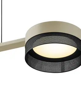 Závesné svietidlá HELL LED svietidlo Mesh 3-pl. stmievač, piesková/čierna