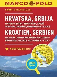 Európa Hrvatska, Srbija - Kroatien, Serbien 1:800 000