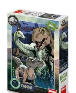 Od 100 dielikov Dino Toys Puzzle Jurský svet 100 neon Dino