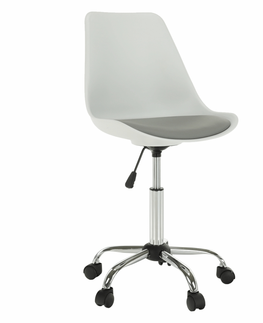 Kancelárske stoličky KONDELA Darisa New kancelárska stolička biela / sivá