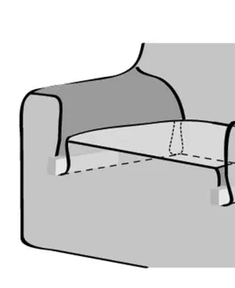 Sedacie súpravy Poťah na sedačku multielastický, Denia, svetlosivá kreslo 70 - 110 cm