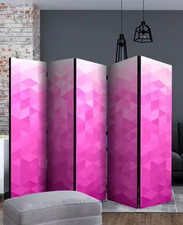 Paravány Paraván Pink pixel Dekorhome 135x172 cm (3-dielny)