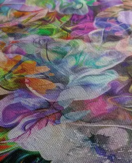Abstraktné obrazy Obraz kvety v pestrofarebnom prevedení