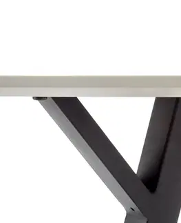 Jedálenské stoly HALMAR Balrog jedálenský stôl svetlosivá / čierna