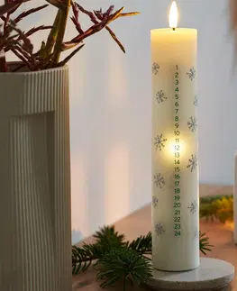 Lighting LED sviečka z pravého vosku ako adventný kalendár