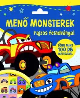 Nalepovačky, vystrihovačky, skladačky Menő monsterek rajzos feladványai