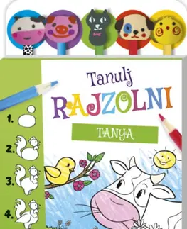 Pre deti a mládež - ostatné Tanulj rajzolni - Tanya - Rajzolj több mint 30 tanyasi állatot! Ebben segít az 5 ceruza és az 5 radír.